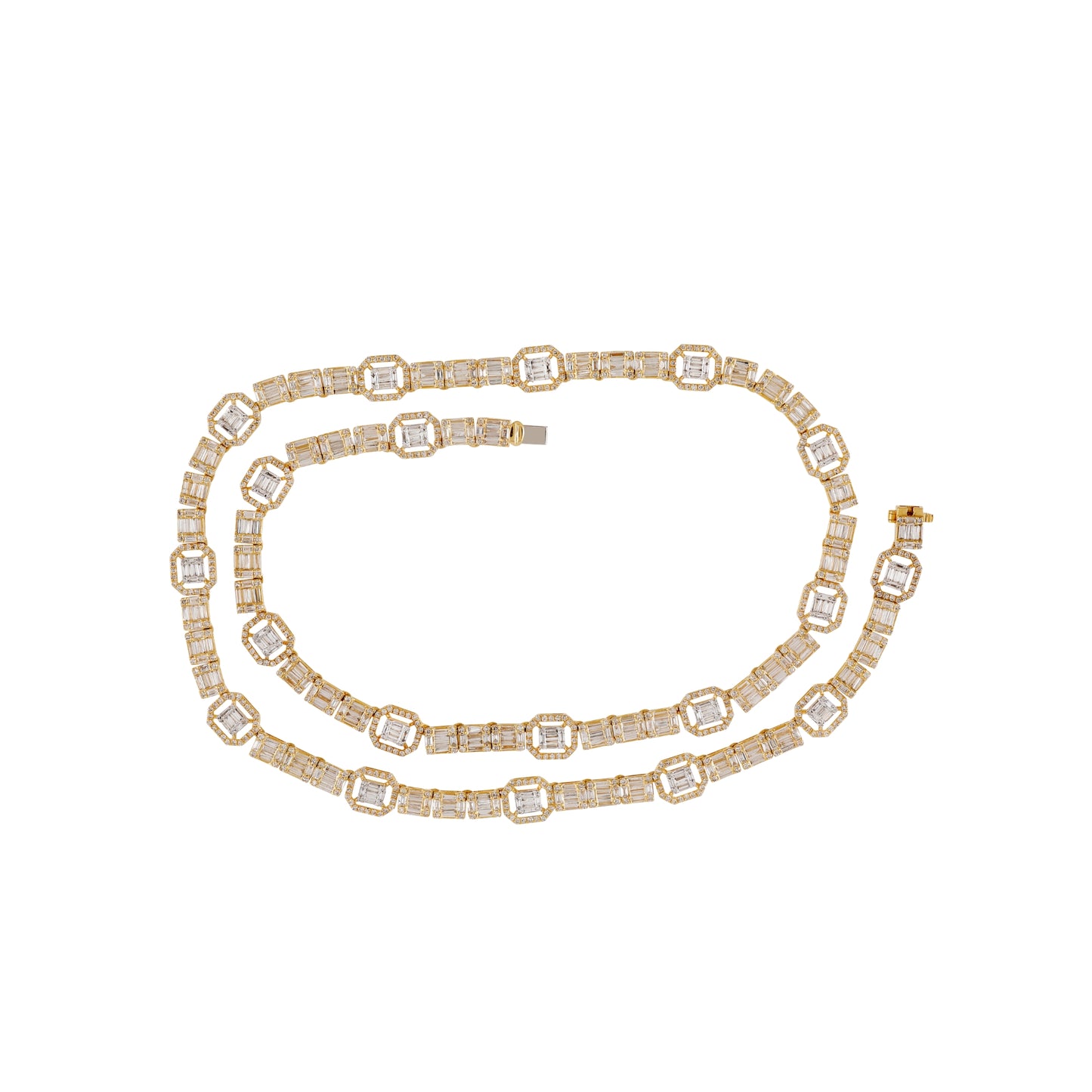 Yellow Gold Baguette Diamond Bracelet | Luxury Iced Out Bracelet