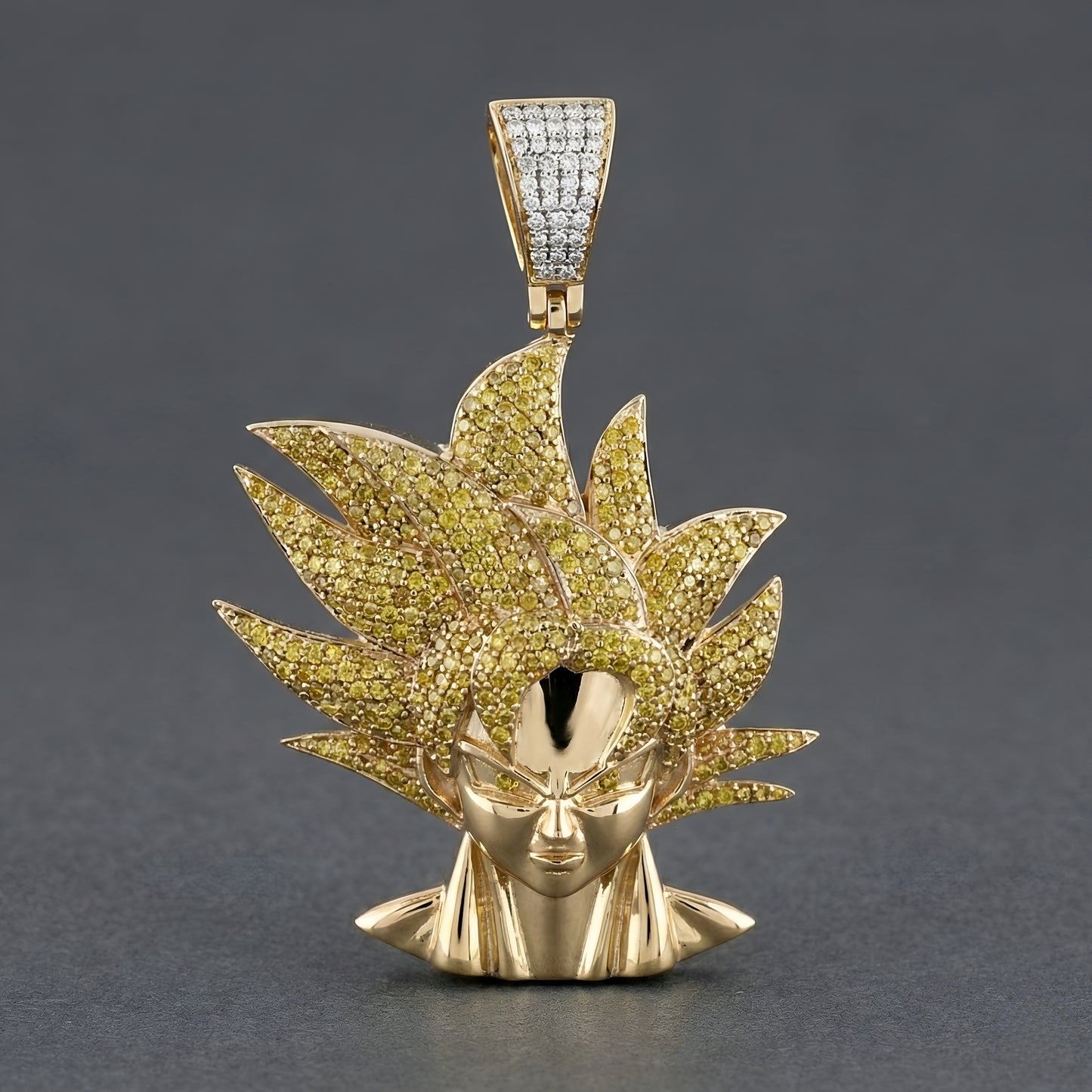 Goku Gold and Diamond Pendant From Dragon Ball