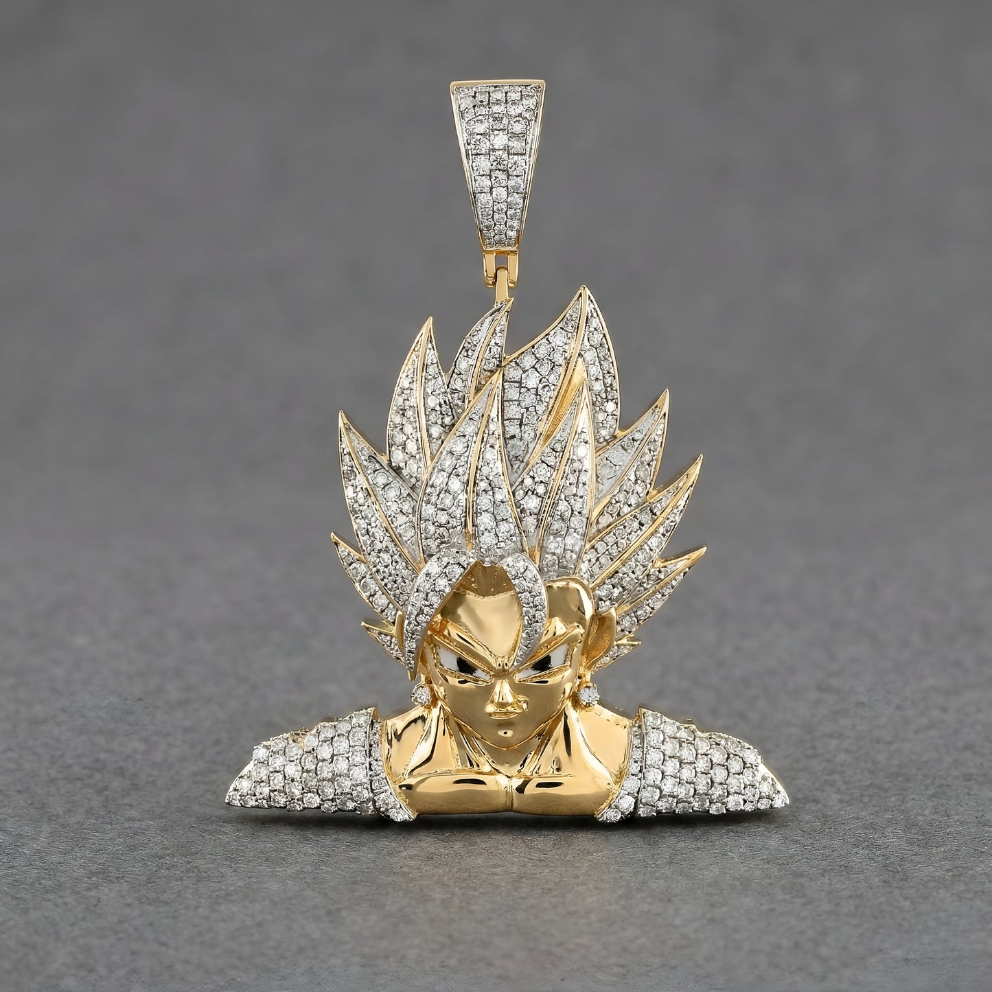 Super Saiyan Goku pendant made from 10KT Gold Pendant