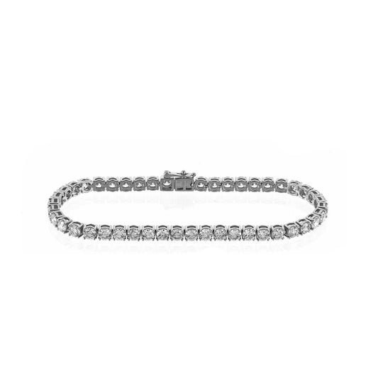 925 Silver Cz Diamond Tennis Bracelet for women's
