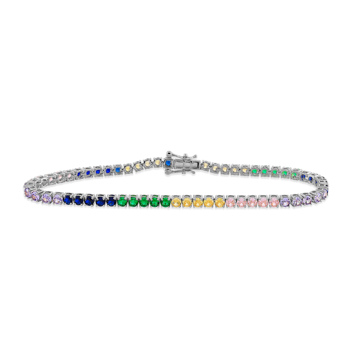 925 Silver Cz Diamond Tennis Bracelet