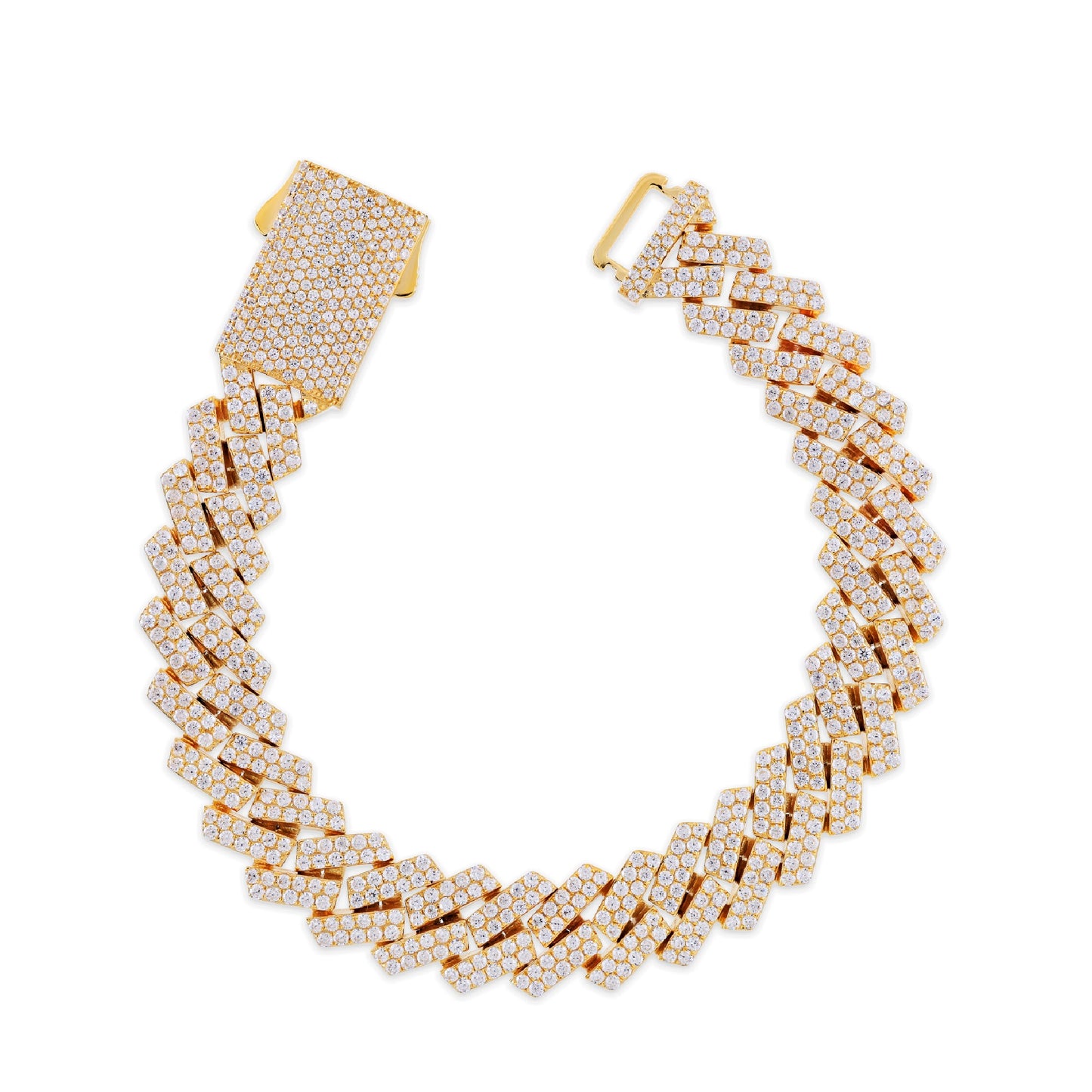 Super Iced Diamond Cuban Link Bracelet 8.5 Inch By Truth Jewel