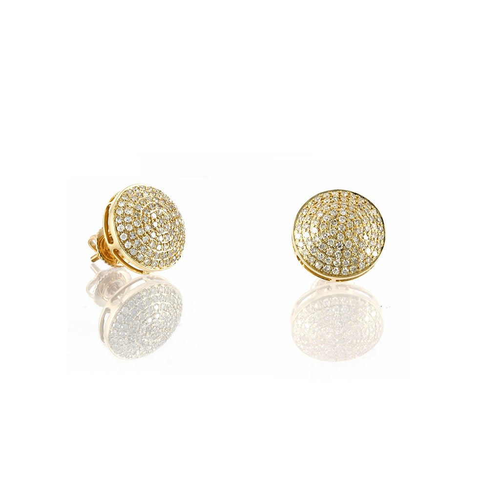 14kt Yellow Gold Round Stud Earrings