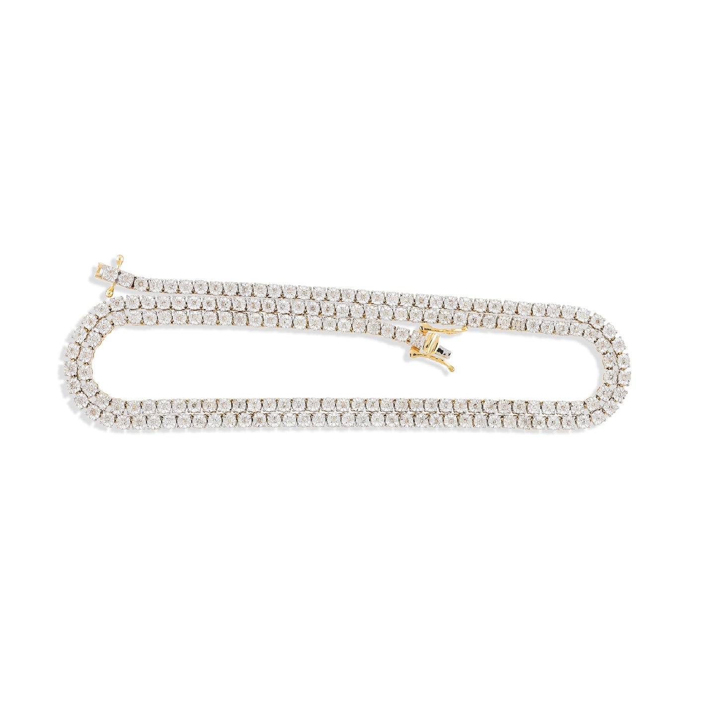 Diamond bracelet on a white background