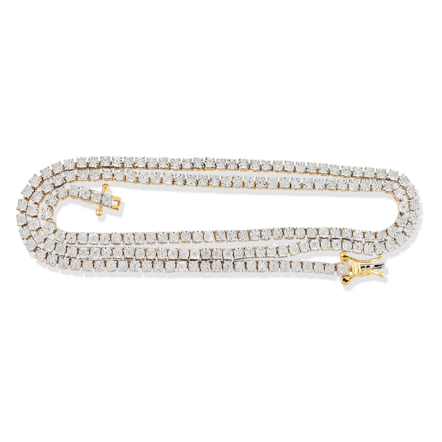 Delicate Gold Diamond Tennis Necklace By Truth Jewel