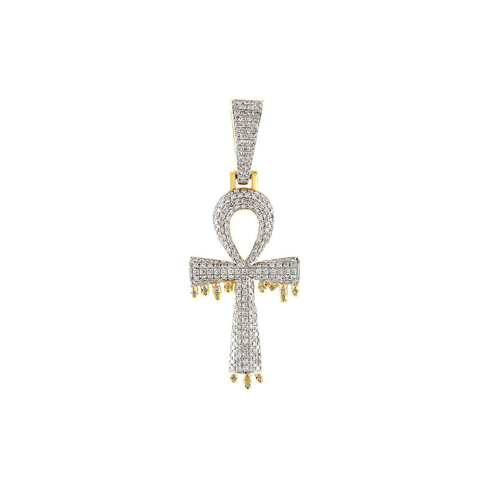 Yellow Gold Diamond Cross Pendant
