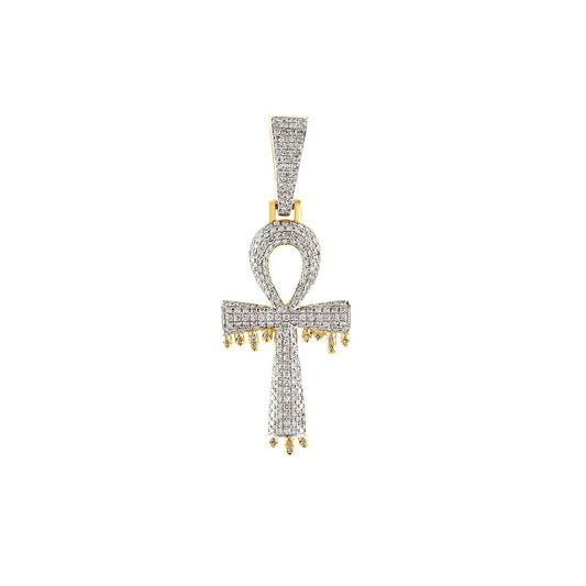 Yellow Gold Diamond Cross Pendant