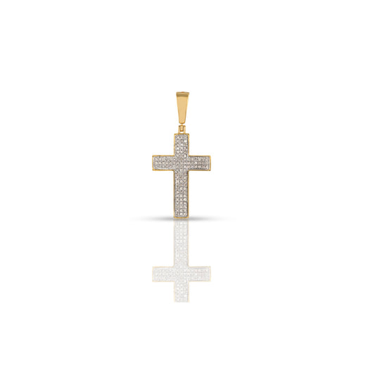 Yellow Gold Cross Diamond Pendant