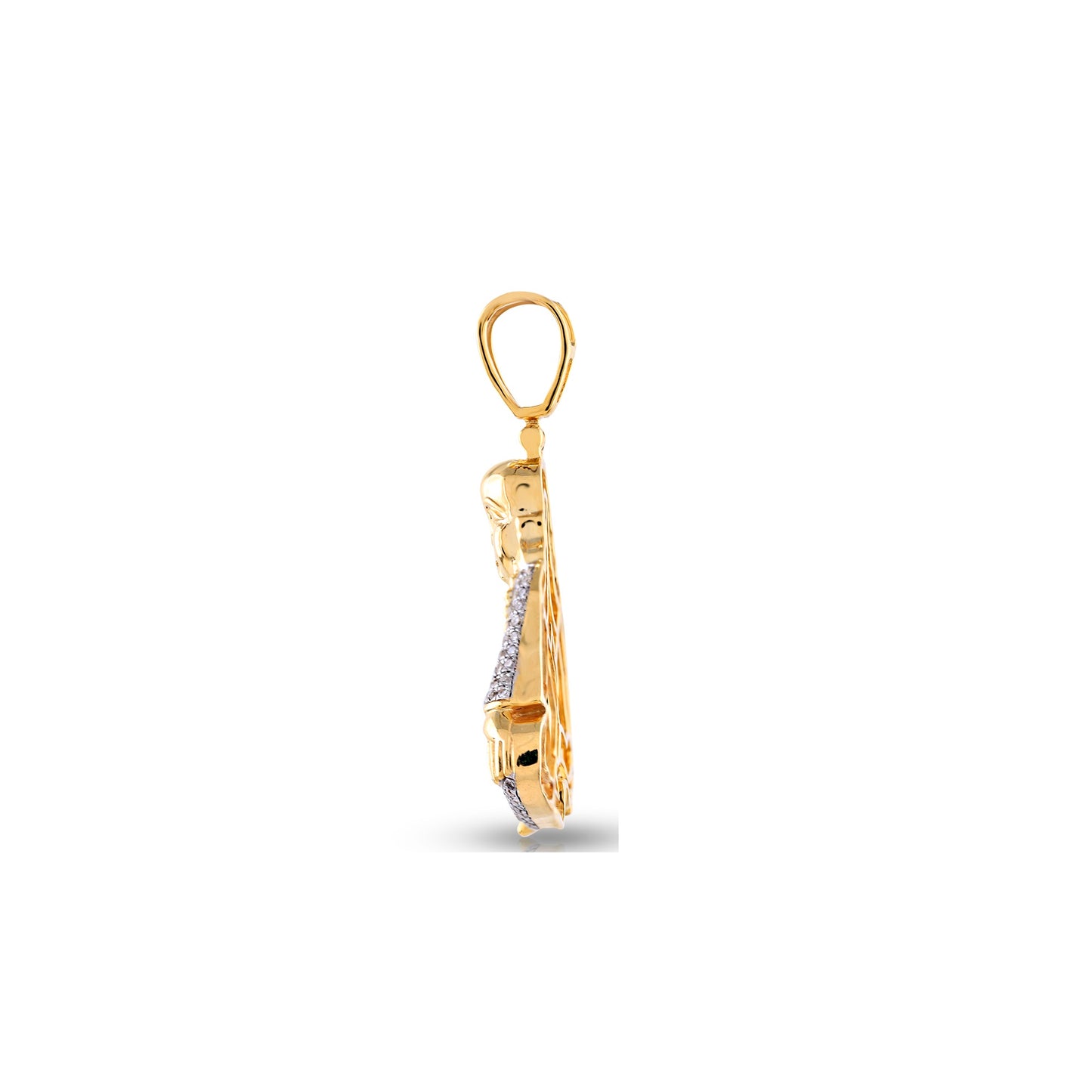 Yellow Gold Diamond Budhdha Pendant
