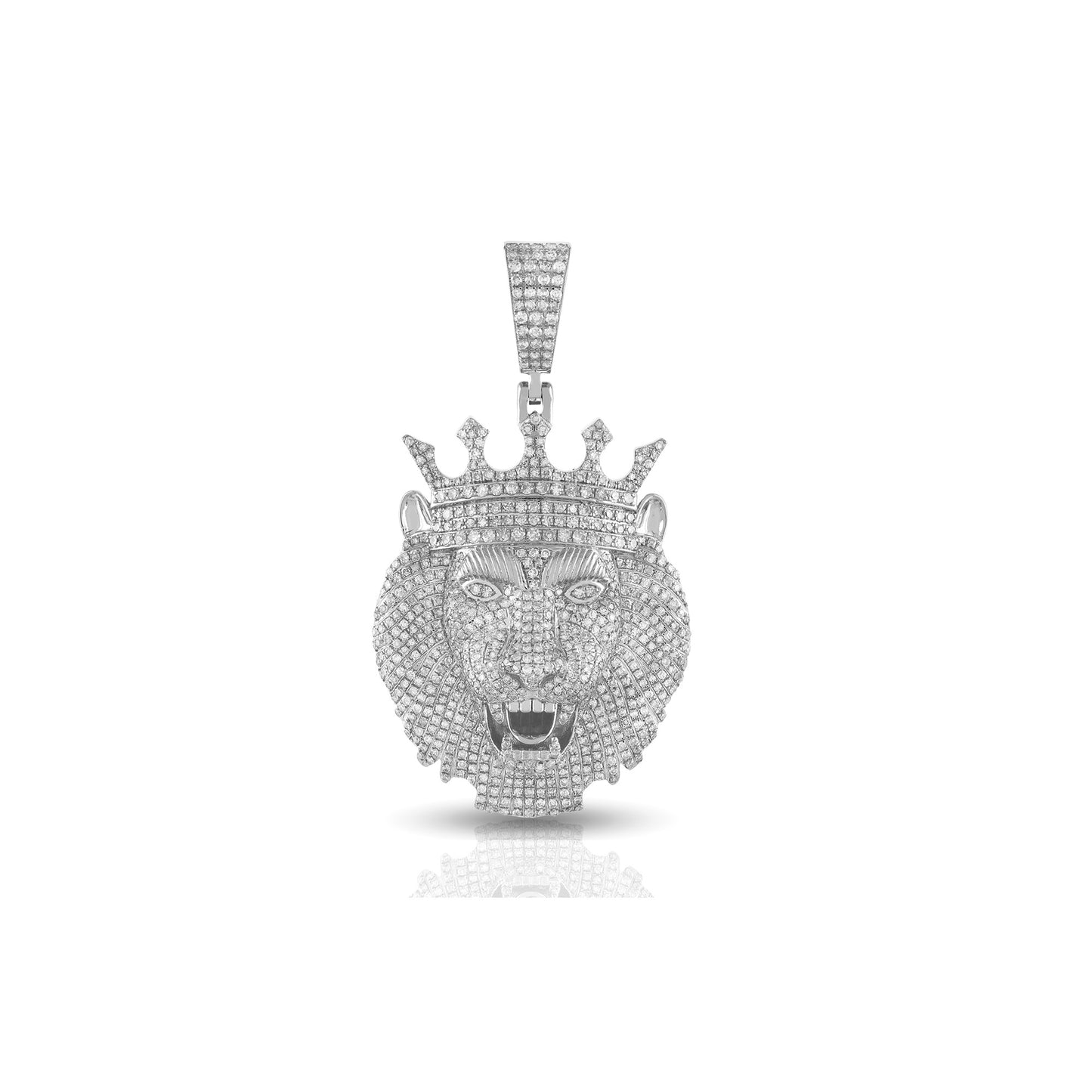 925 Silver Cz Diamond Lion King Pendant