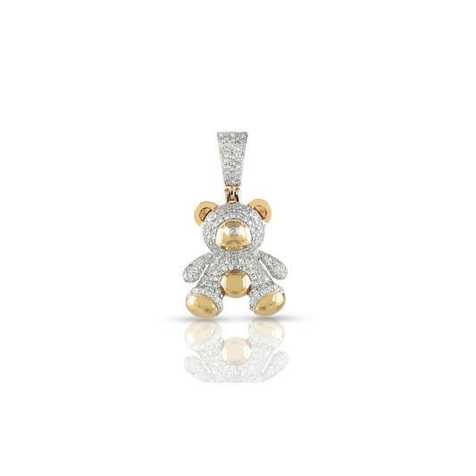 Yellow Gold Teddy Bear Diamond Pendant – Adorable & Elegant Jewelry