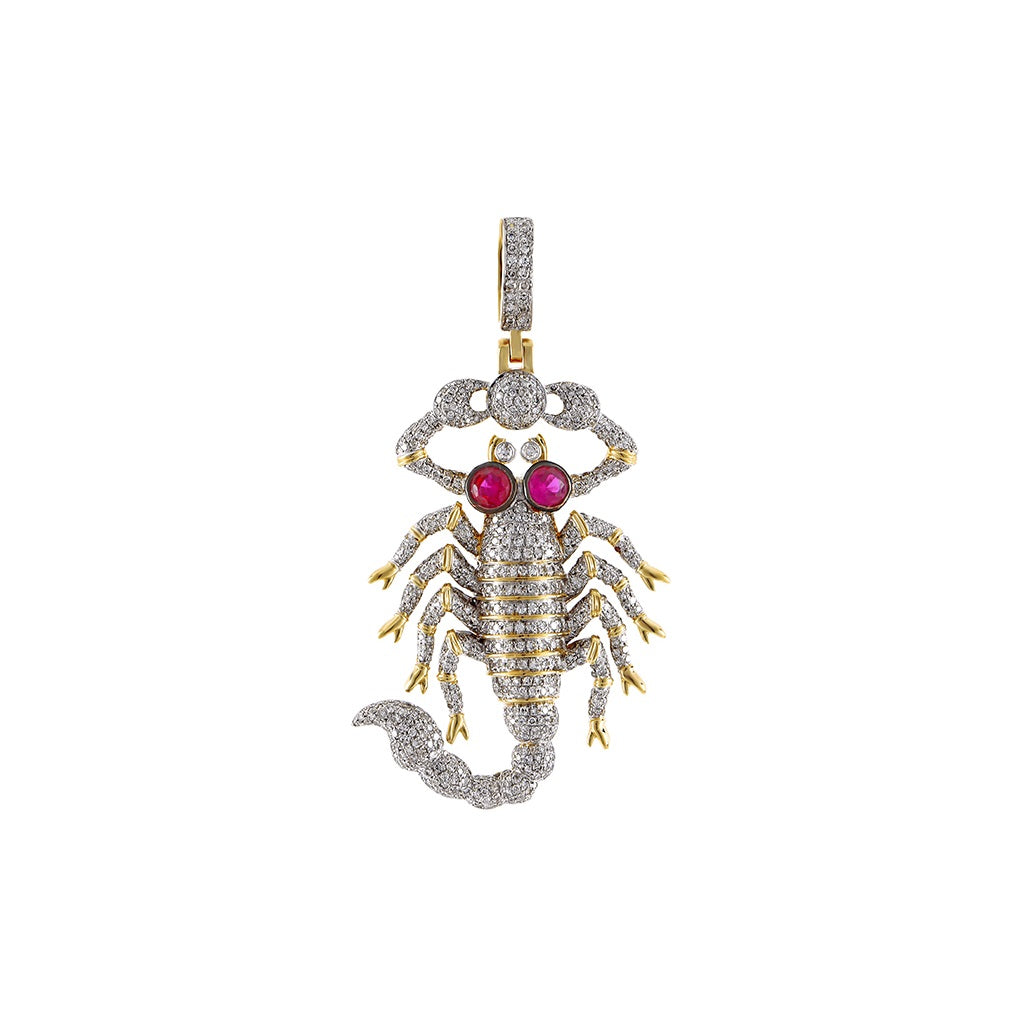 Yellow Gold Diamond Scorpio Zodiac Pendant
