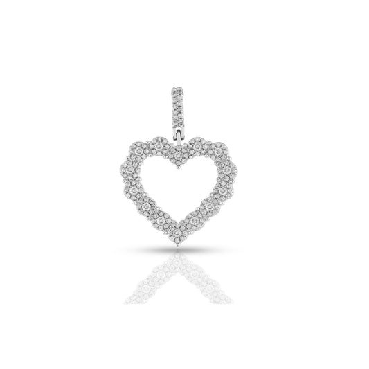 White Gold Diamond Heart Pendant