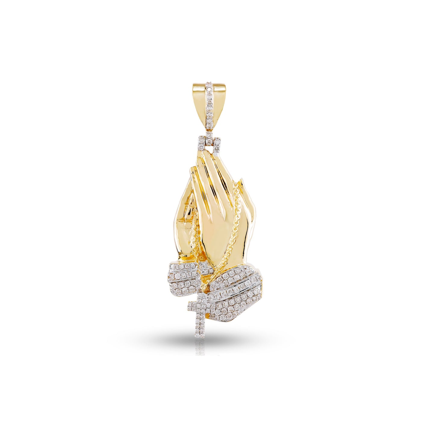 Yellow Gold Praying Hands Pendant