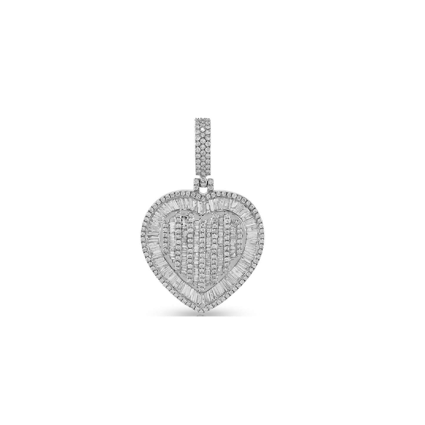 925 Silver Cz Diamond Heart Shape Pendant