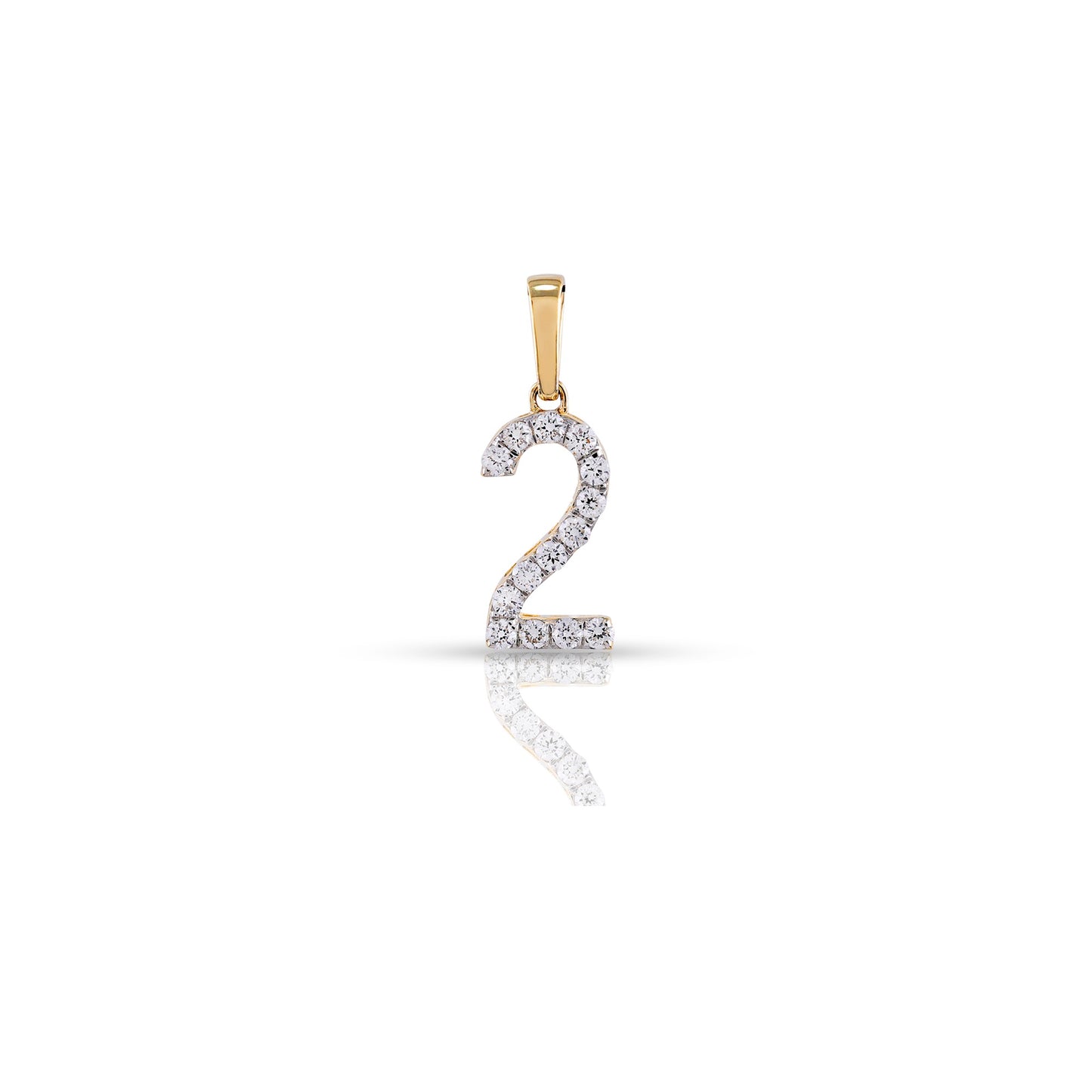 Diamond Number Pendant | Genuine Diamond Accent