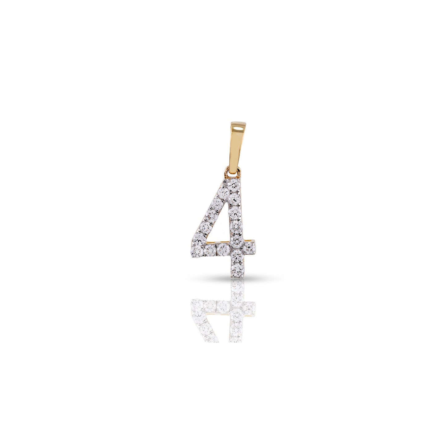 Diamond Number Pendant | Genuine Diamond Accent