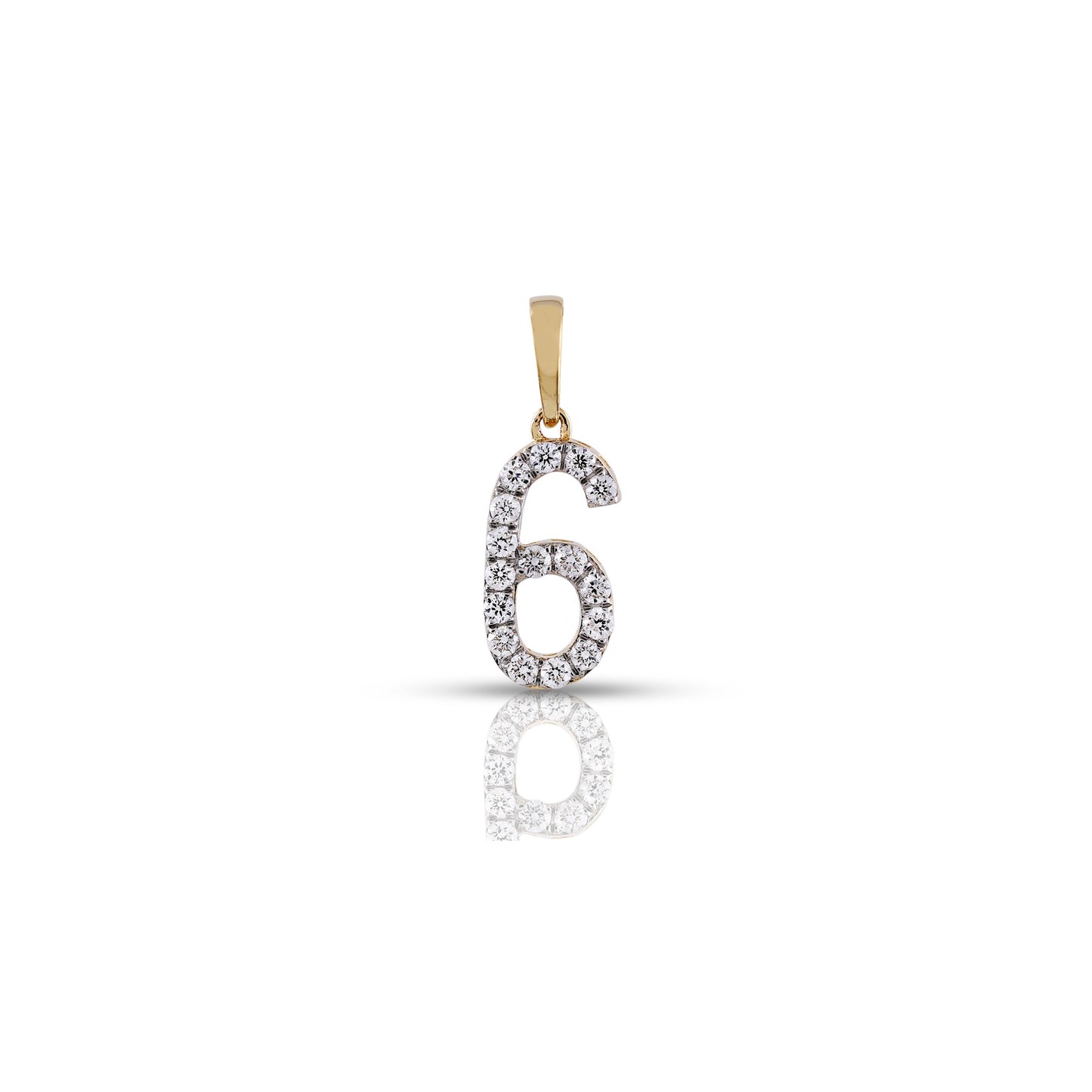 Diamond Number Pendant | Genuine Diamond Accent