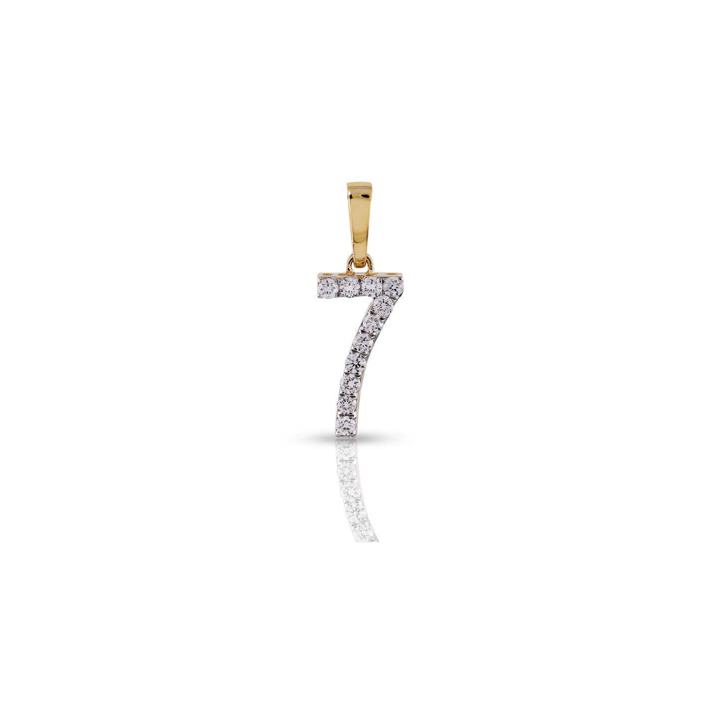 Diamond Number Pendant | Genuine Diamond Accent
