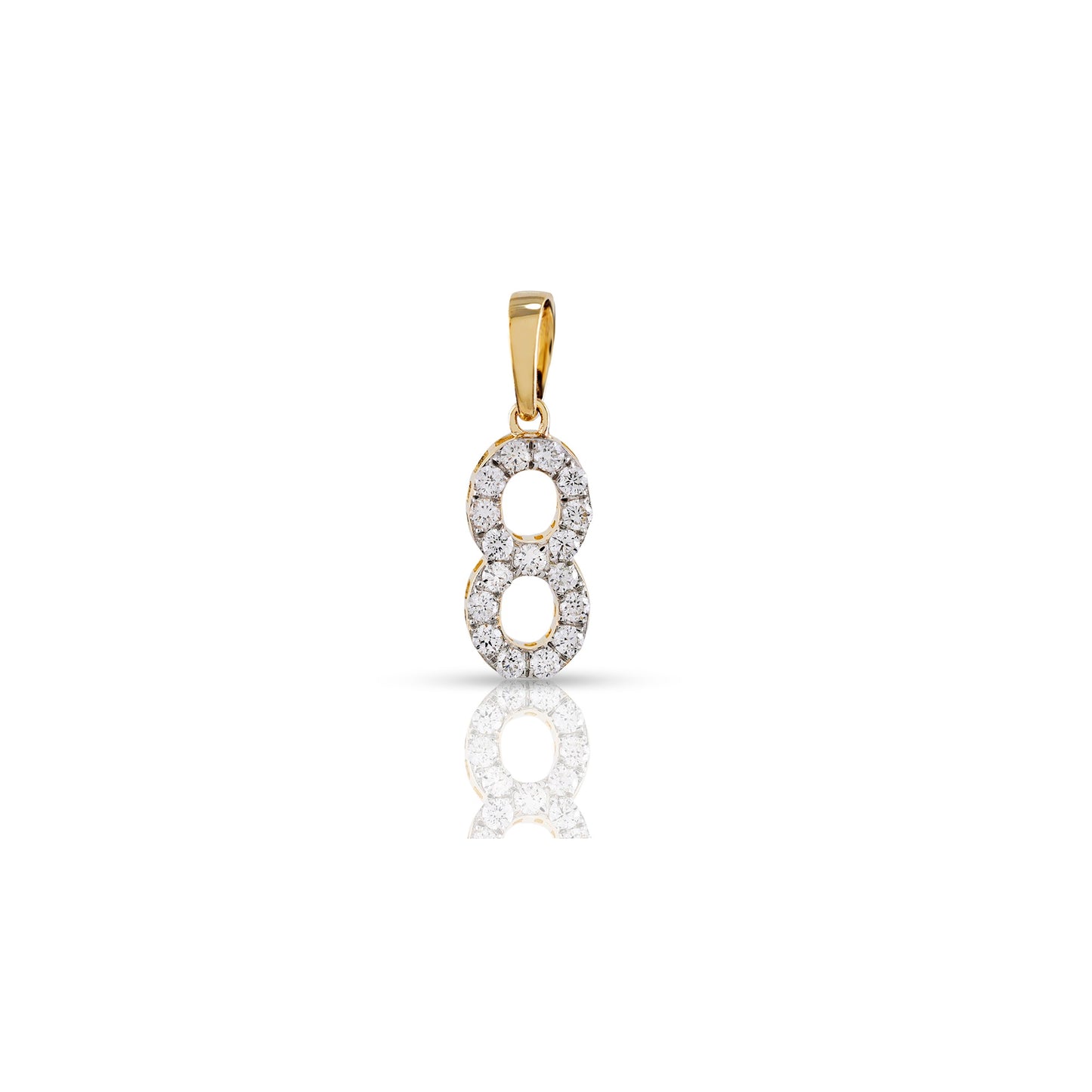 Diamond Number Pendant | Genuine Diamond Accent