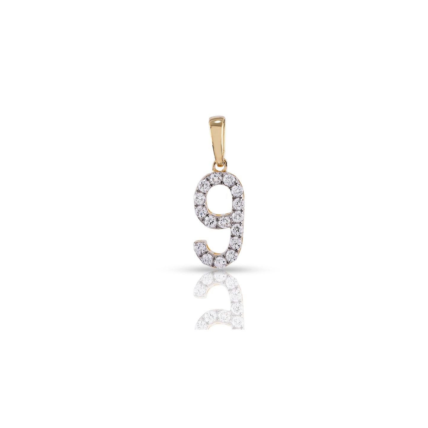 Diamond Number Pendant | Genuine Diamond Accent