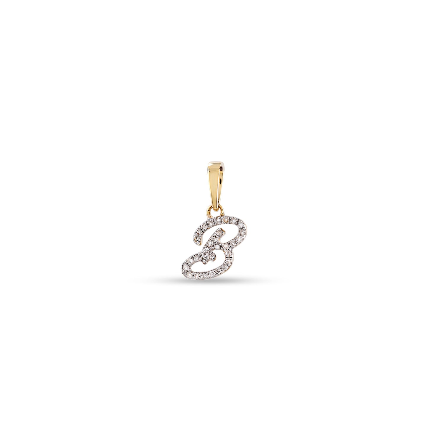 Yellow Gold Diamond Initial Pendant | Customizable Luxury Jewelry