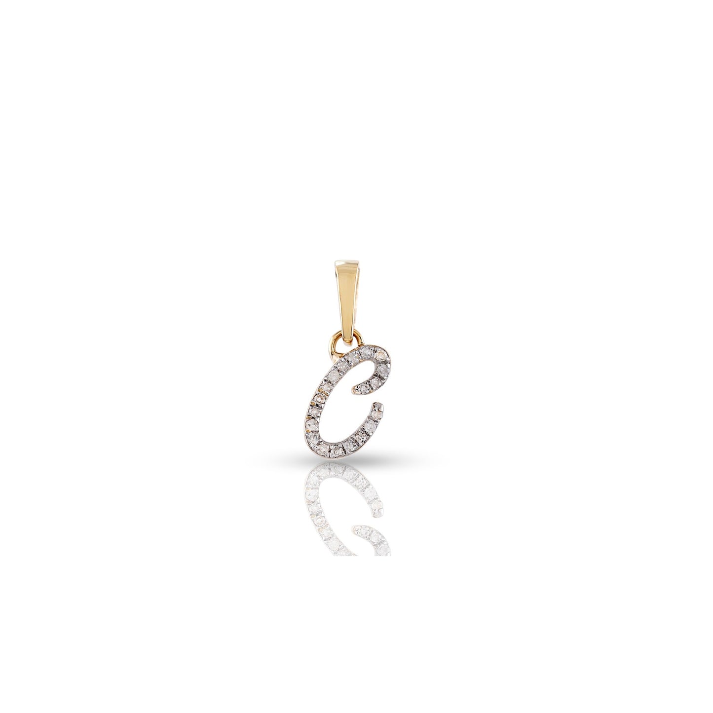 Yellow Gold Diamond Initial Pendant | Customizable Luxury Jewelry