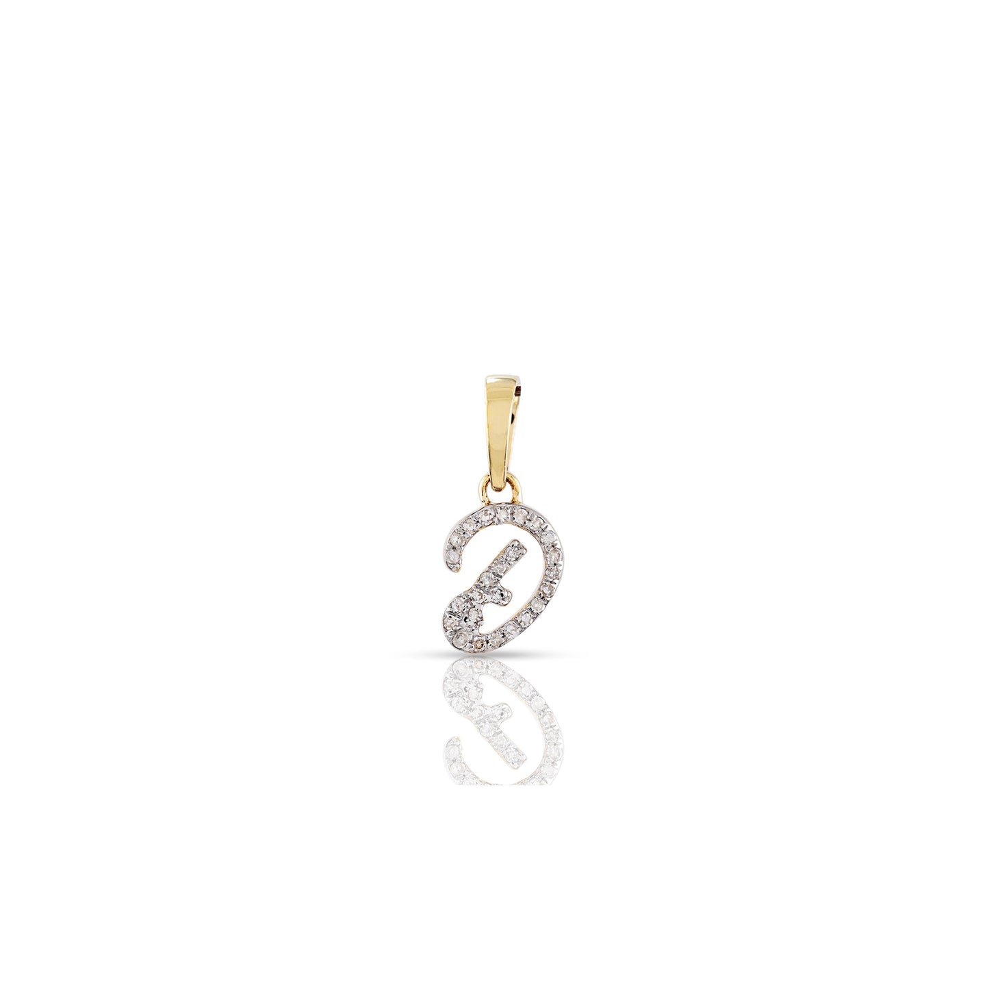 Yellow Gold Diamond Initial Pendant | Customizable Luxury Jewelry