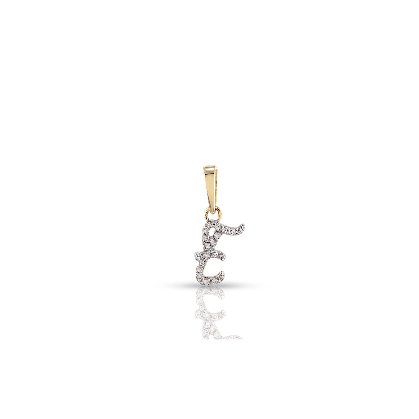Yellow Gold Diamond Initial Pendant | Customizable Luxury Jewelry