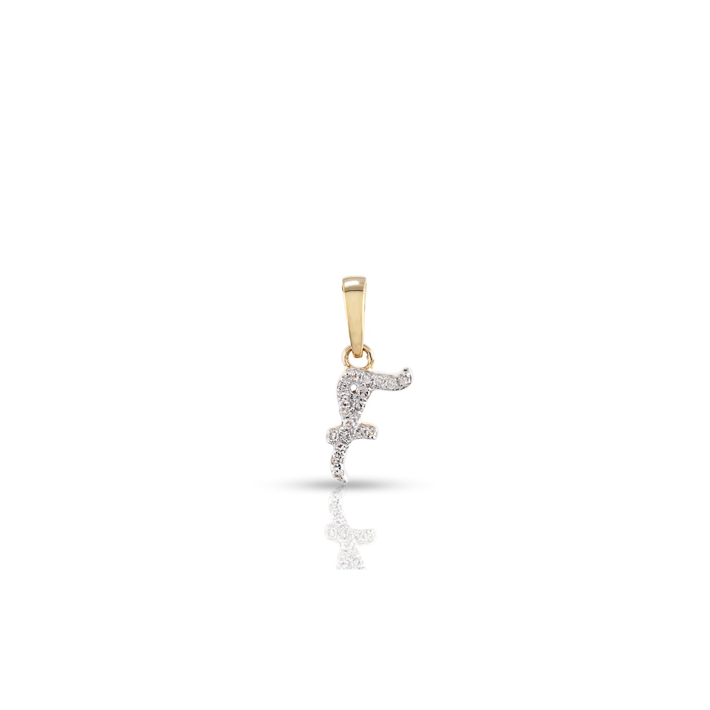 Yellow Gold Diamond Initial Pendant | Customizable Luxury Jewelry