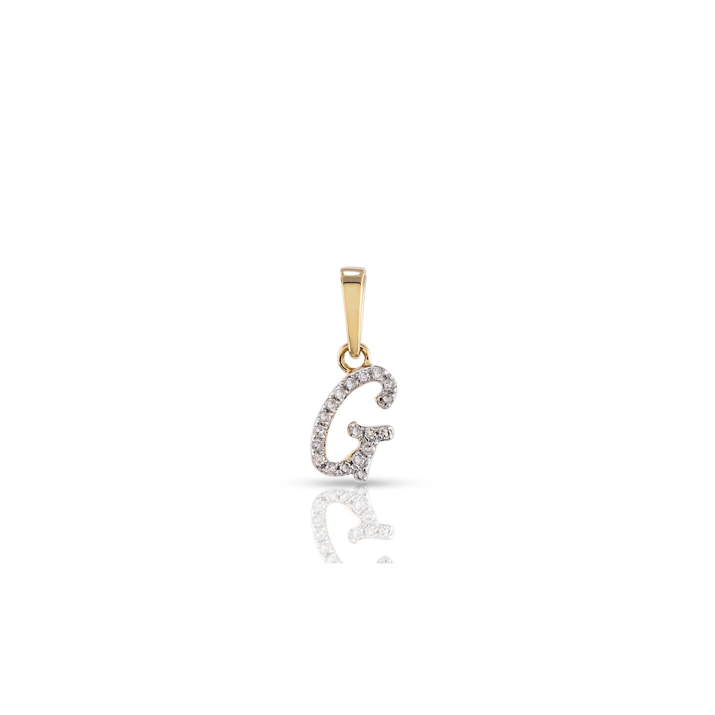 Yellow Gold Diamond Initial Pendant | Customizable Luxury Jewelry