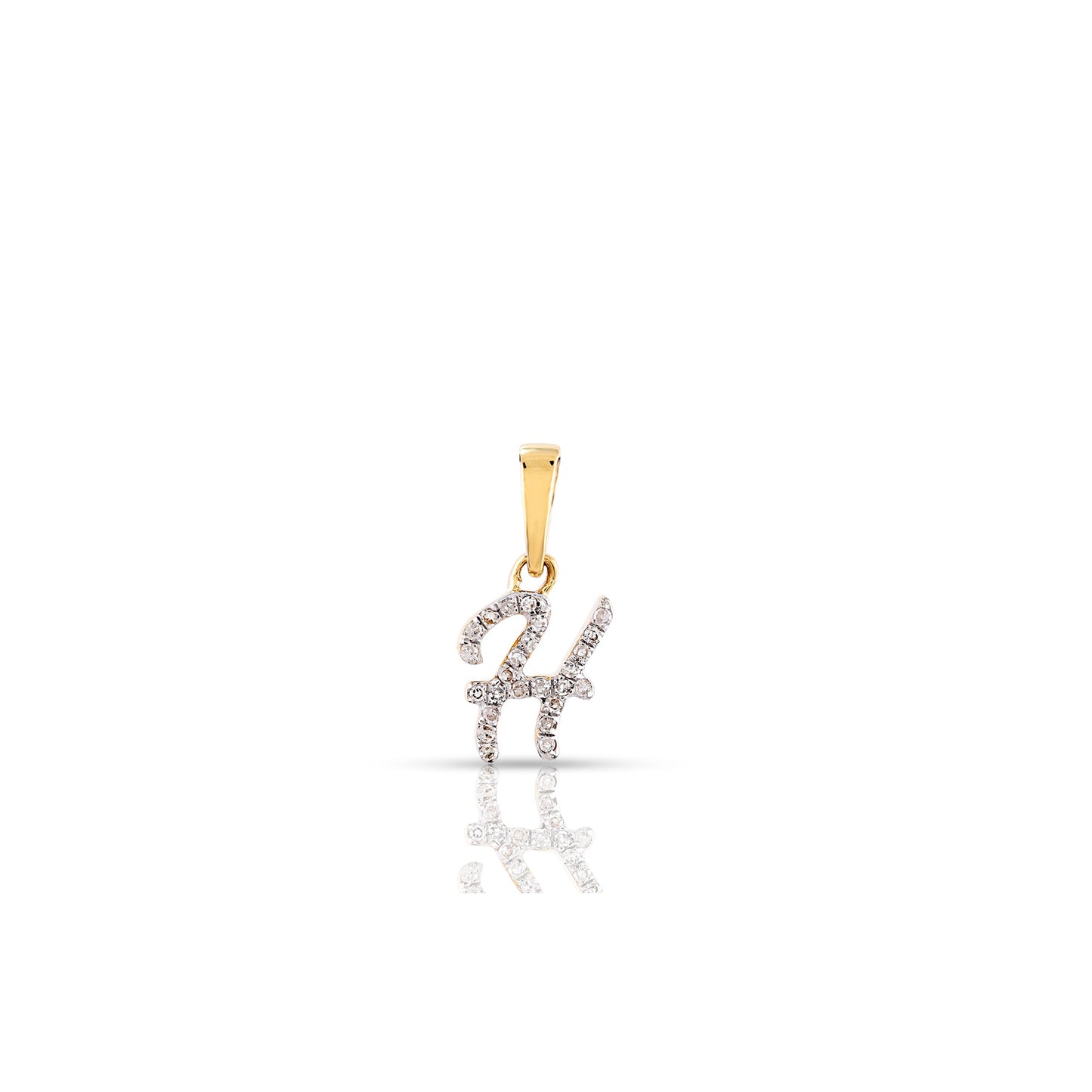 Yellow Gold Diamond Initial Pendant | Customizable Luxury Jewelry