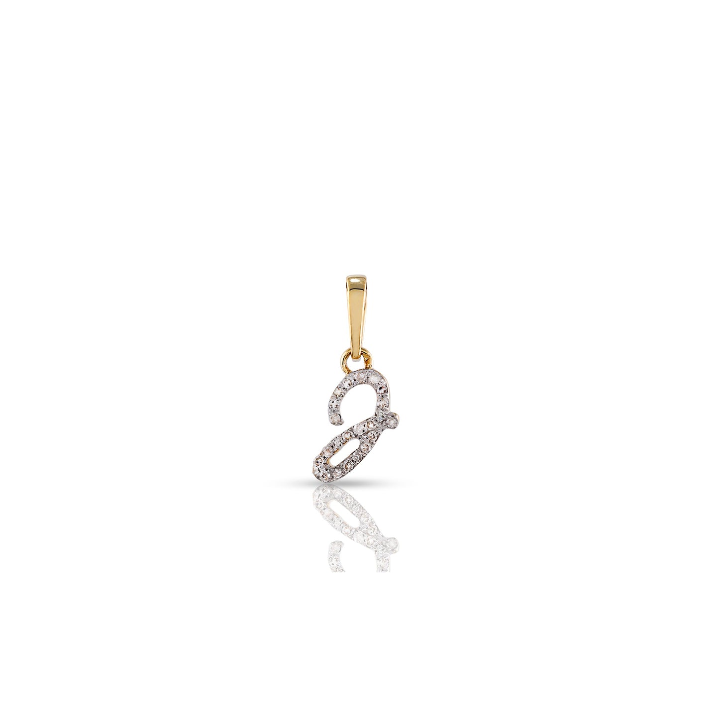 Yellow Gold Diamond Initial Pendant | Customizable Luxury Jewelry