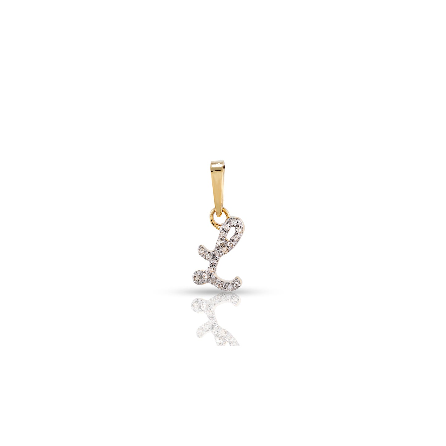 Yellow Gold Diamond Initial Pendant | Customizable Luxury Jewelry