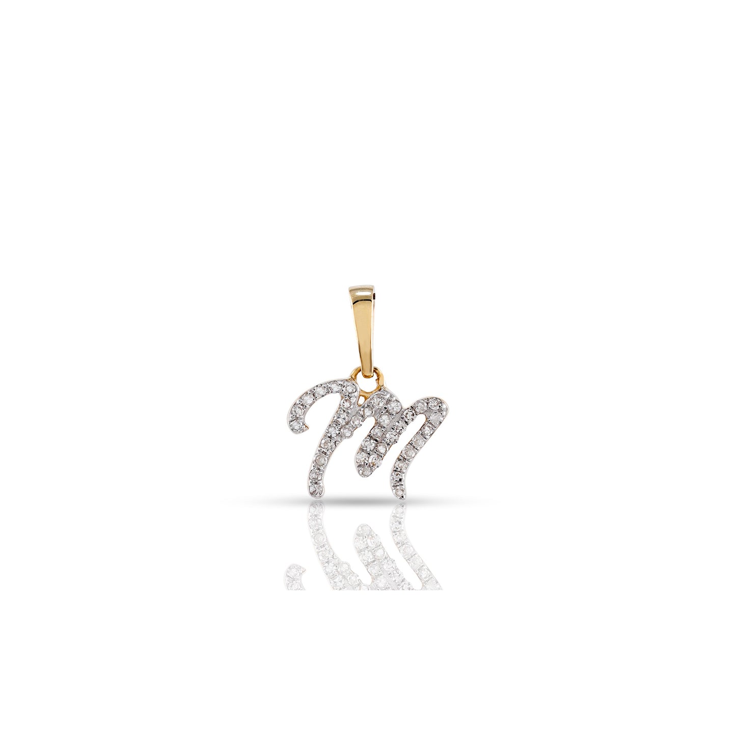 Yellow Gold Diamond Initial Pendant | Customizable Luxury Jewelry