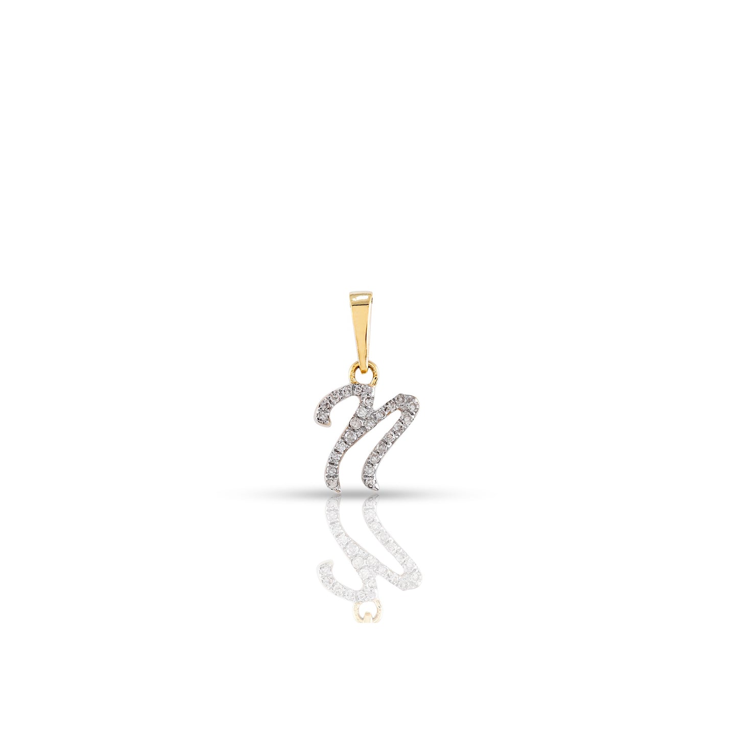 Yellow Gold Diamond Initial Pendant | Customizable Luxury Jewelry