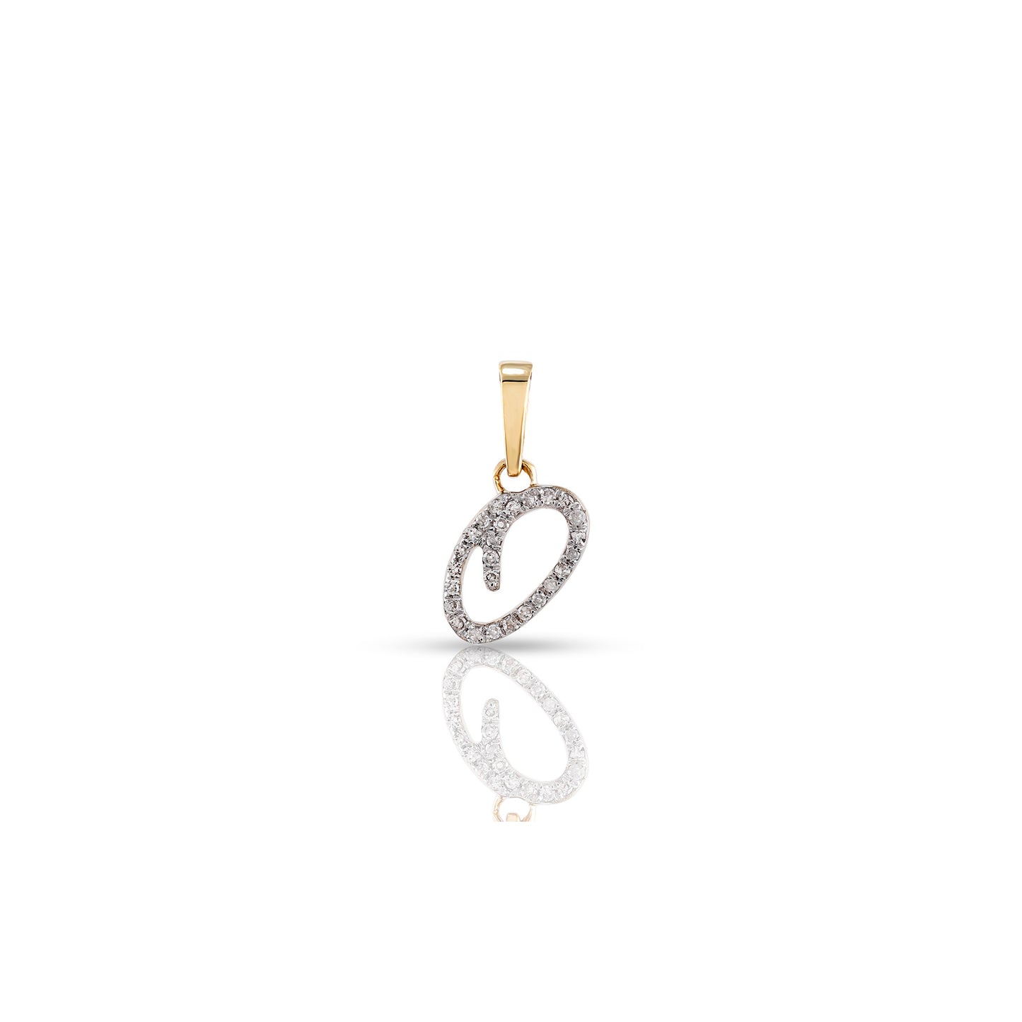 Yellow Gold Diamond Initial Pendant | Customizable Luxury Jewelry