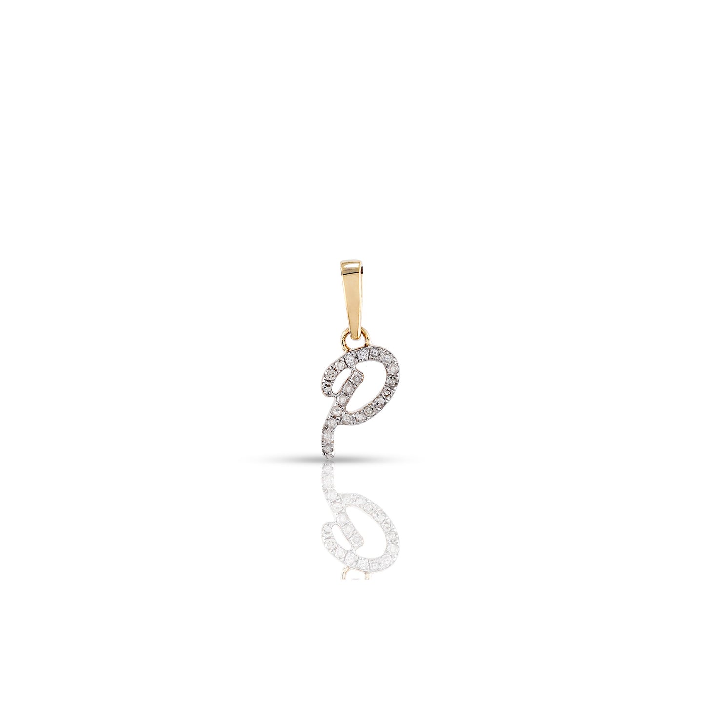Yellow Gold Diamond Initial Pendant | Customizable Luxury Jewelry