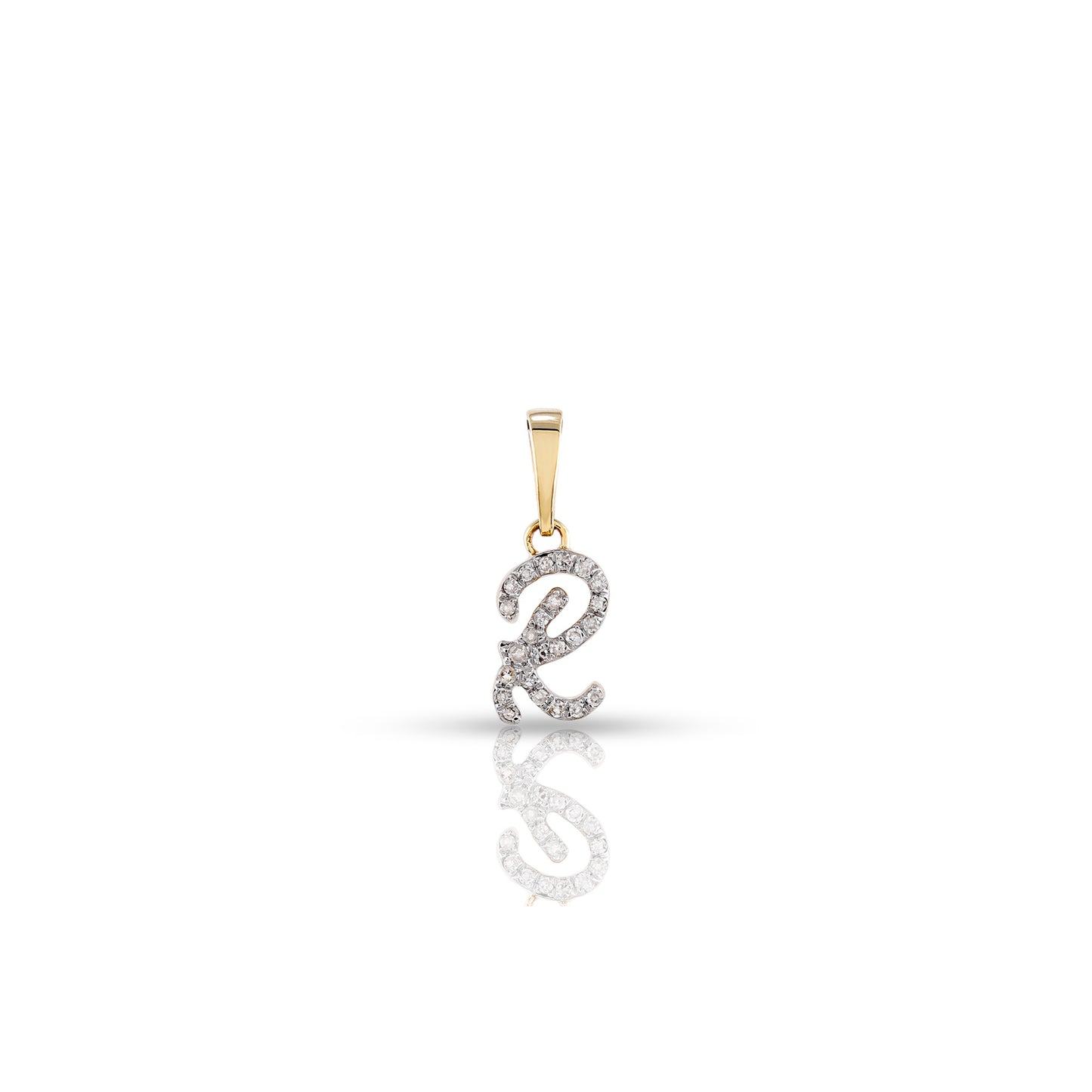 Yellow Gold Diamond Initial Pendant | Customizable Luxury Jewelry