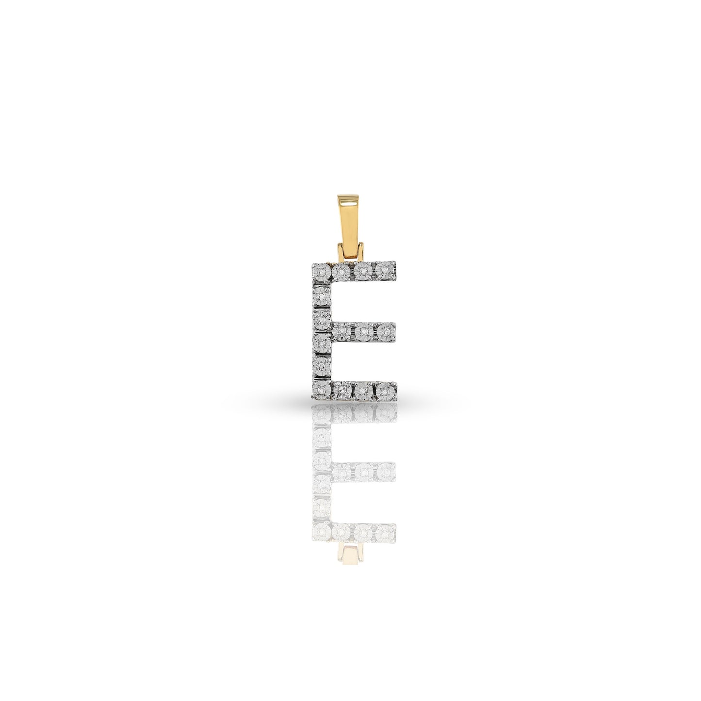 Yellow Gold Initial Letter Pendant | Customizable with Diamonds