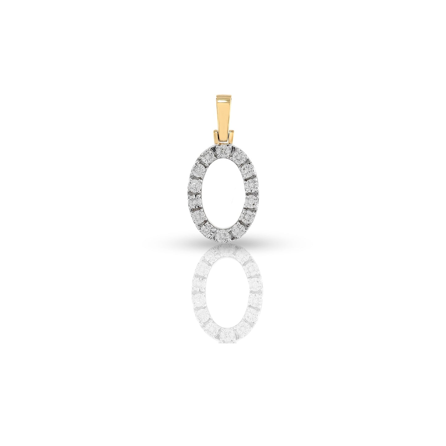 Yellow Gold Initial Letter Pendant | Customizable with Diamonds