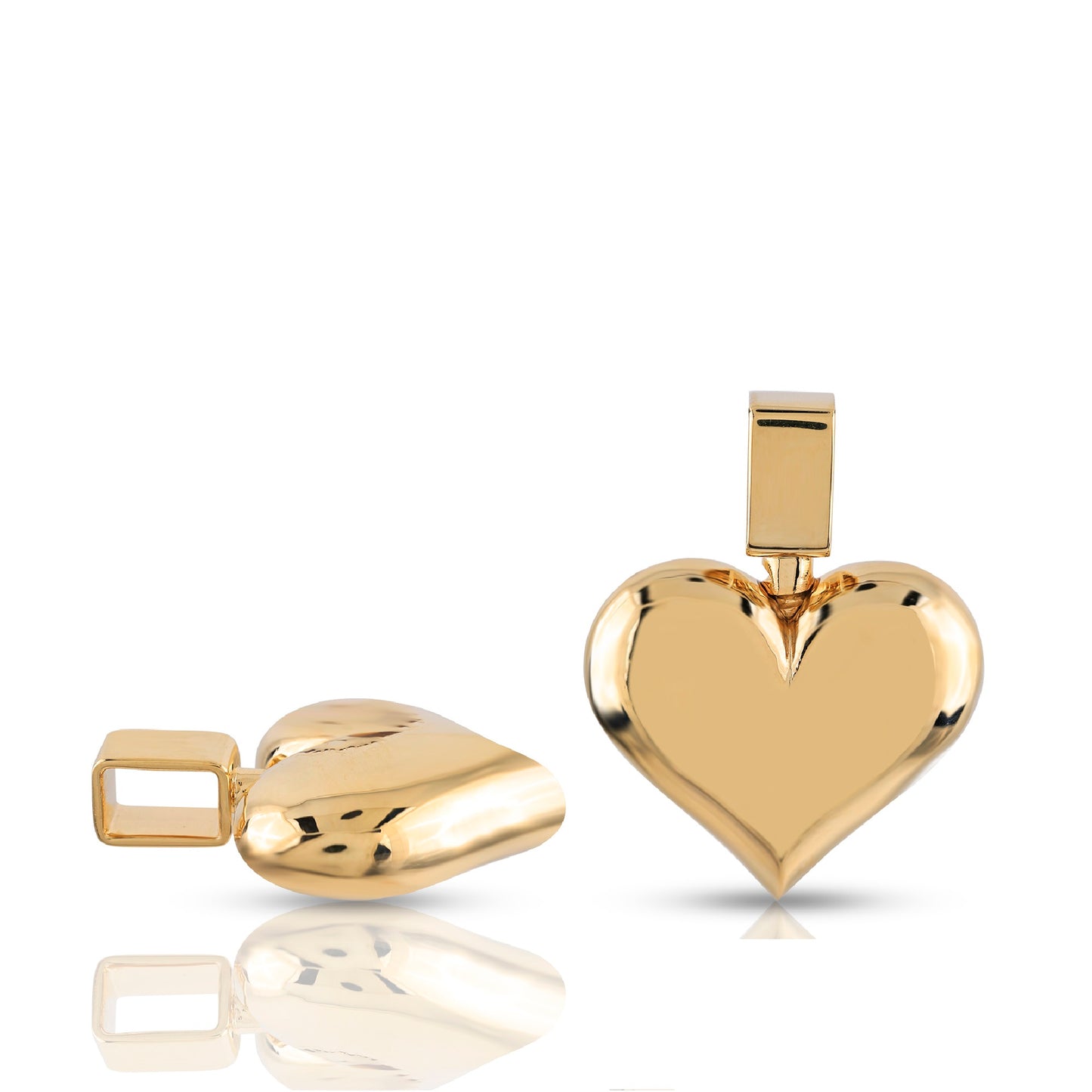 10KT Yellow Gold Puffed Heart Pendant