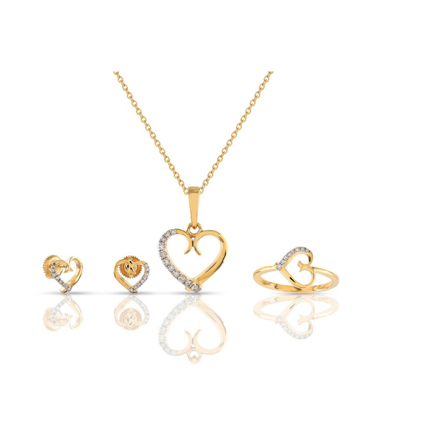 Elevate Your Style with Our Stunning Diamond Heart Pendant Set With Chain By Truth Jewel