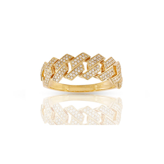 10k Yellow Gold Gold Cuban Ring By Truth Jewel