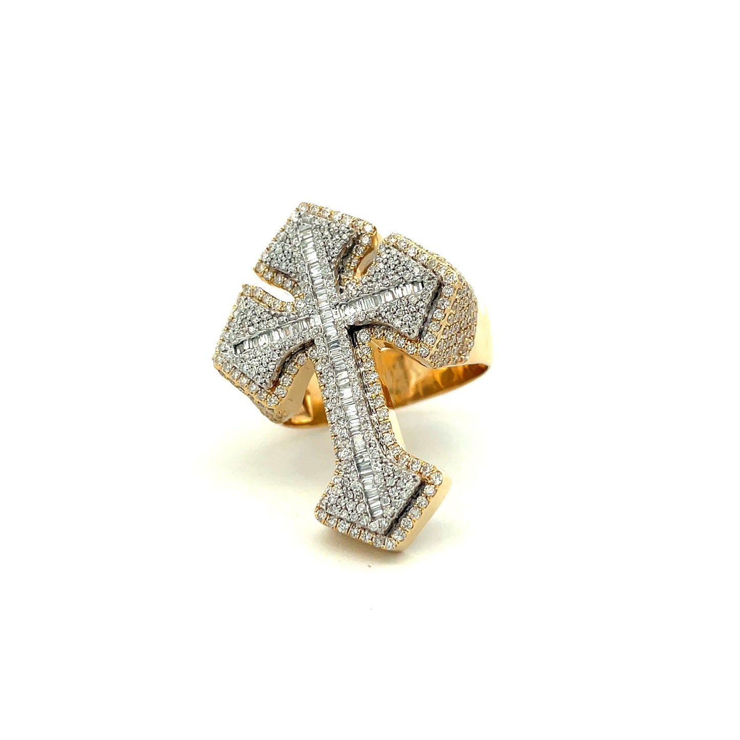 Diamond Cross Shield Ring By Truth Jewel