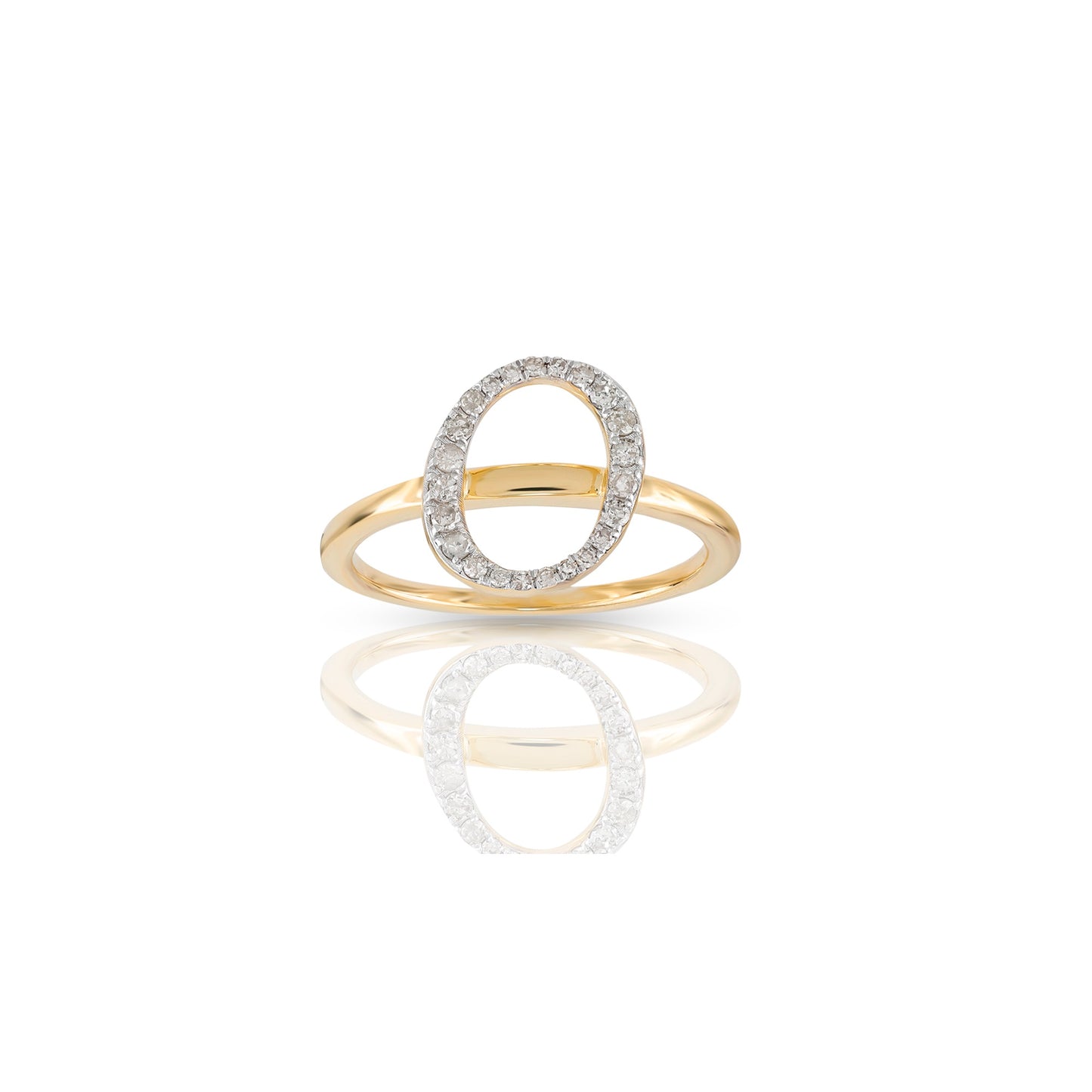 14K Yellow Gold Initial Letter Ring By Truth Jewel