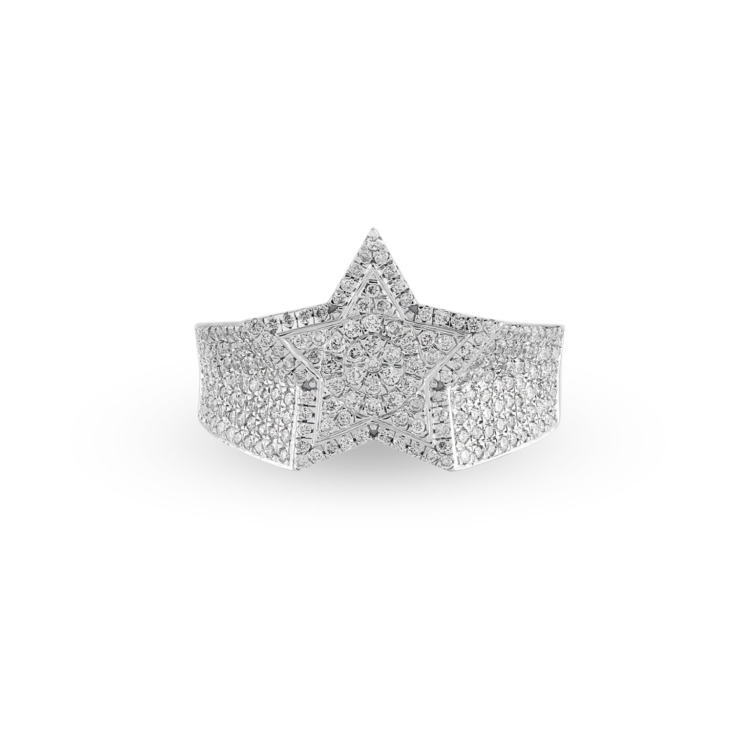 14K White Gold Star Diamond Ring By Truth Jewel