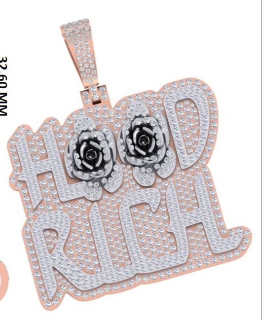 hood rich- custom pendant