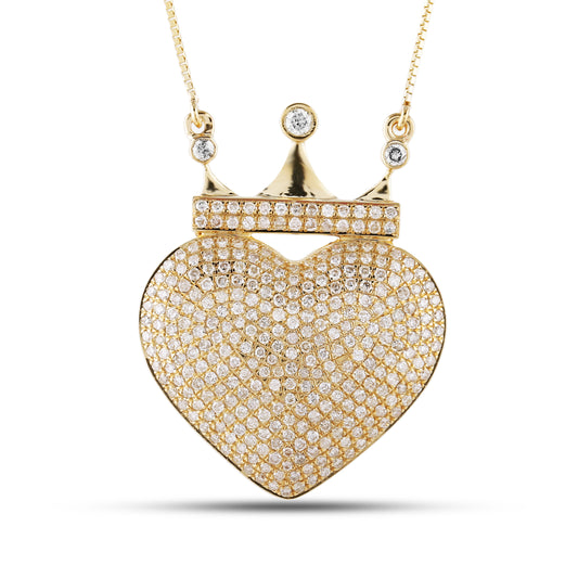 Crown Heart Pendant by Truth Jewel