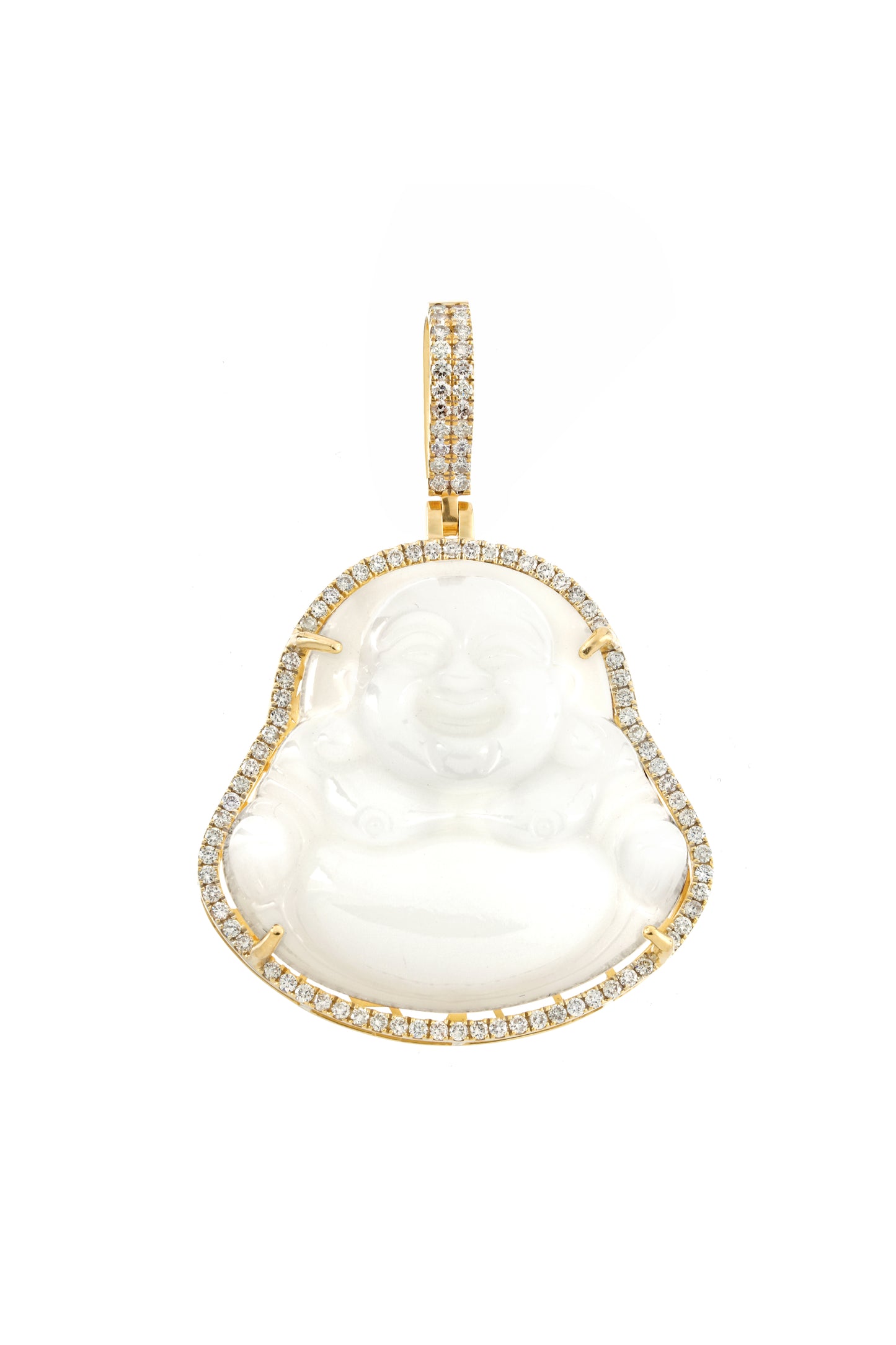 Yellow Gold Buddha Pendant | 1.1 ctw Diamond